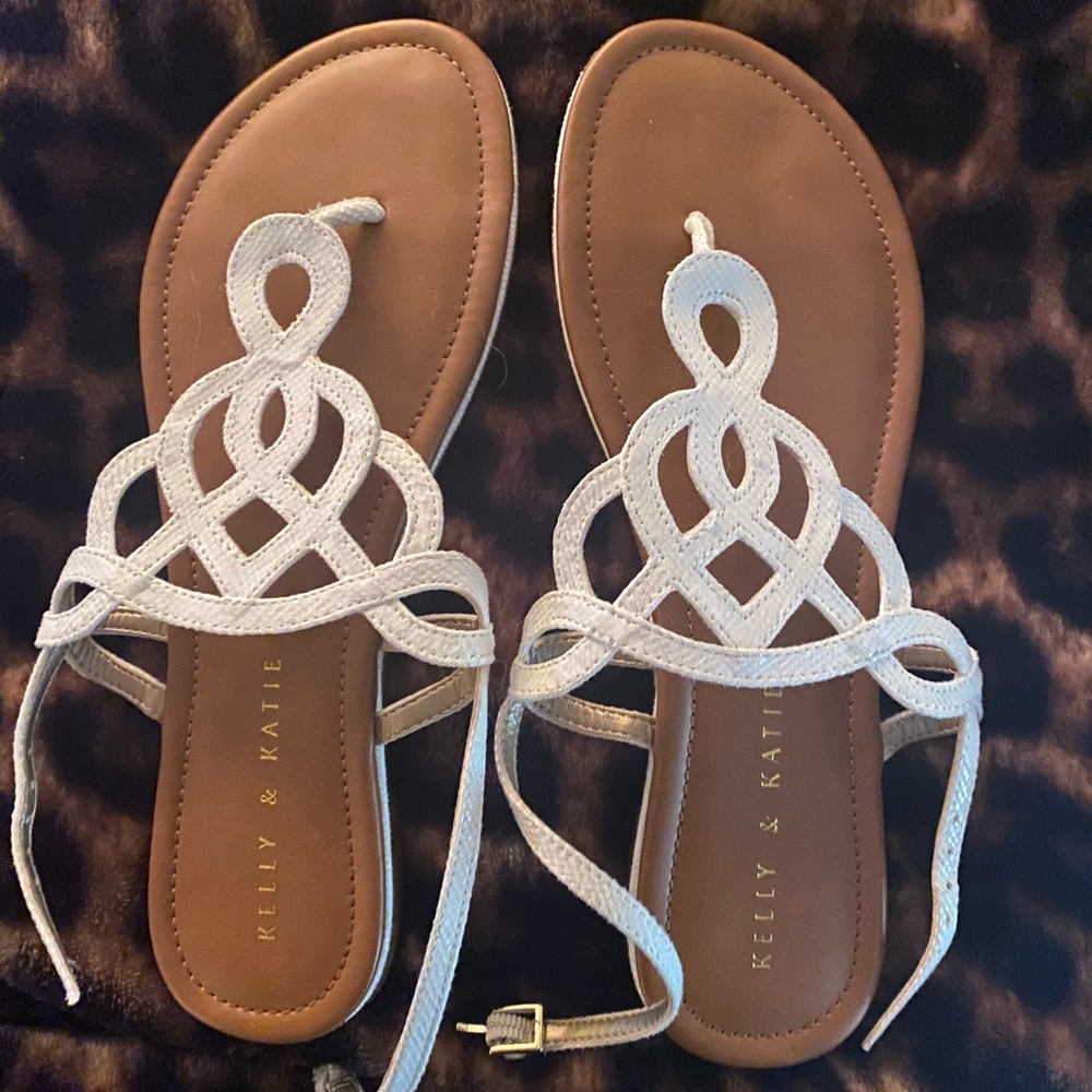 White Gladiator Sandles